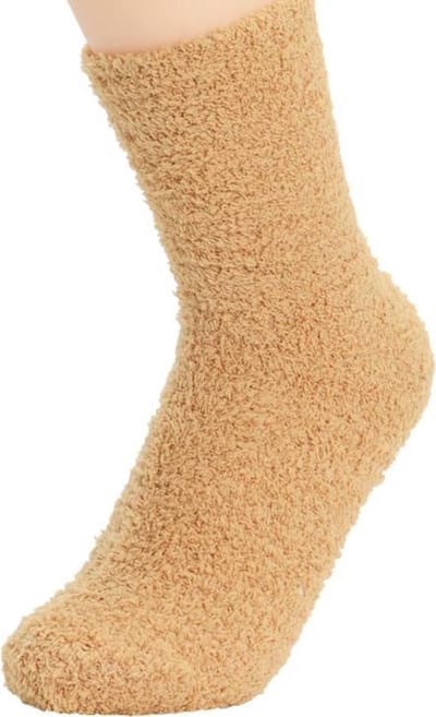 Sokken dames warm - slaap - huissokken - geel - bege - 36-40 - extra zacht