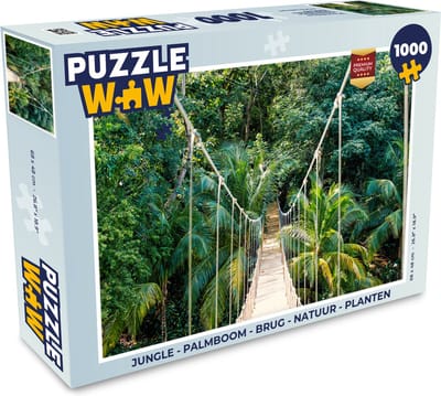 Puzzel Jungle - Palmboom - Brug - Natuur - Planten - Legpuzzel - Puzzel 1000 stukjes volwassenen