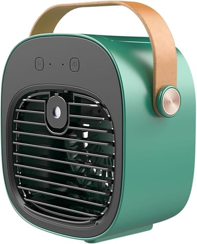 Mobiele Airco Alternatief - Mini Aircooler met Water - Draagbare Koelventilator met 4000 mAh Batterij - Tafelventilator en Luchtkoeler voor Bureau, Slaapkamer, Auto en Kamperen - 3 Windsnelheden - Type-C - 128ML