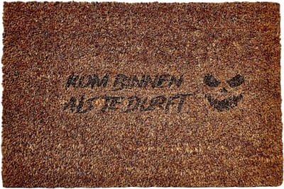 Deurmat Halloween - Deurmat met tekst - Deurmat grappig - Deurmatten voor buiten - Deurmat binnen met print - Deurmat kokos - Deurmat buiten - Deurmat binnen - Deurmatten - Halloween decoratie - Halloween - Halloween versiering - Halloween accesoires