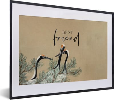 Fotolijst incl. Poster - Best friend - Quotes - Spreuken - Vriendschap - Beste vrienden - 40x30 cm - Posterlijst