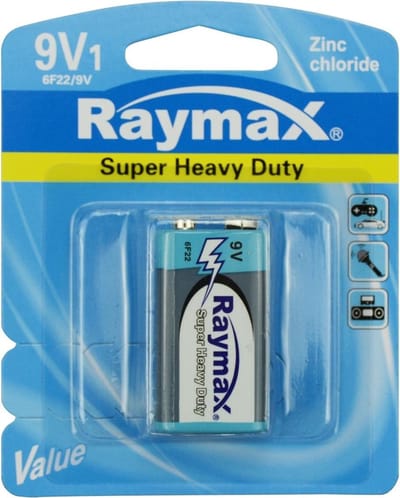 Raymax Zink batterij - 9V - 6LF22 - per stuk