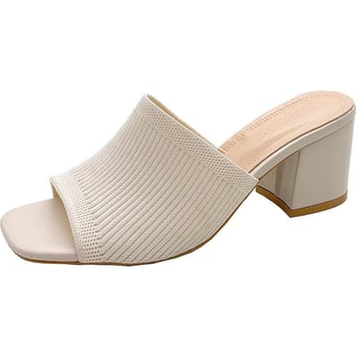 Dames Sandalen Slippers Zomer Luxe Buiten Casual Maat 42 Damesschoenen Zacht Open Teen Hoge Hakken Slides Zwarte Muilezels Sandalen 42 beige