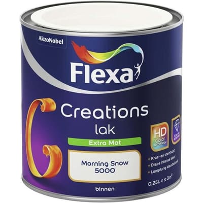 Flexa - Creations - Lak - Extra Mat - Morning Snow - 250 ml