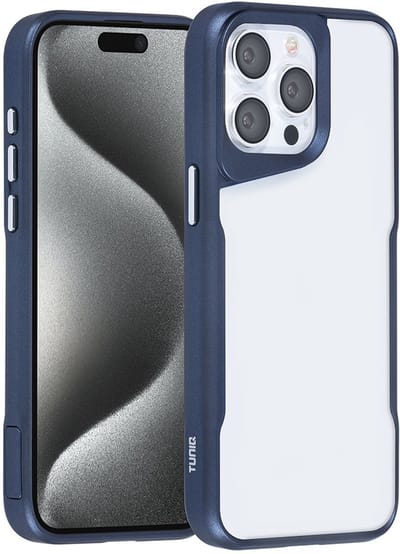 TUNIQ telefoonhoesje voor Apple iPhone 15 Pro Max - Siliconen backcover - Donkerblauw