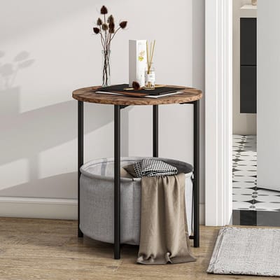 Ronde Salontafel met Opbergruimte voor Woonkamer en Slaapkamer