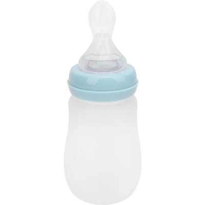 240ml Drinkhulpmiddelen Voedingsbeker Drink Water Soep Pap Knijpbare Gecontroleerde Voedingsfles white