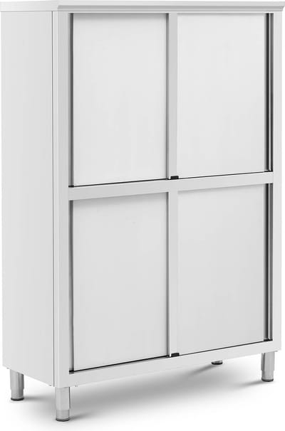 RVS Servieskast - 1200 x 500 x 1800 mm - 4 inzetstukken - tot 200 kg - Royal Catering