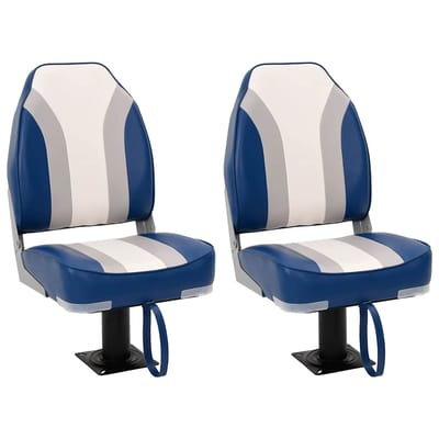 vidaXL - Bootstoelen - inklapbaar - 2 - st - met - hoge - rugleuning