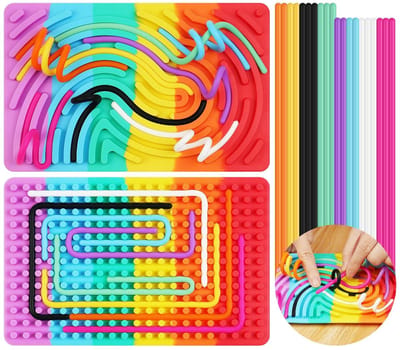 Dailygoods - Sensorisch Activiteitenbord - Stressverlichting - Draagbaar - Siliconen Speelgoed - Voor Kinderen - Geschikt voor 0 - 12 jaar