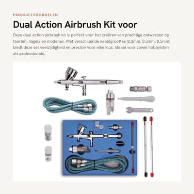 Dailygoods - Dual Action Airbrush Kit voor Taartdecoratie en Modelleren