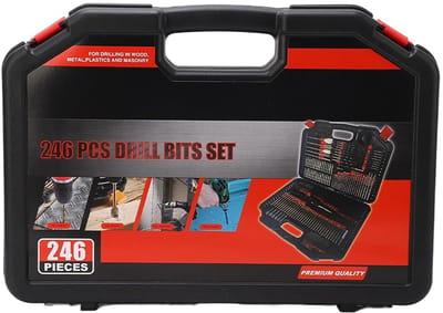 246 Delige Borenset - Schroefbits Kit - Hout Metaal Metselwerk - Uitgebreide Selectie - Kunststof Koffer