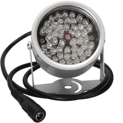 IR Illuminator - Nachtzicht Lamp - Beveiligingscamera Verlichting - Automatische Aan/Uit Sensor - 48 LEDs - Metaal