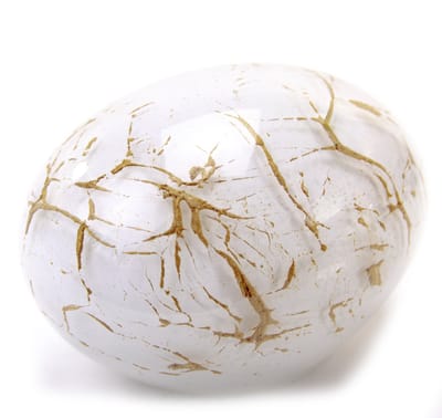 Loranto - Urn Steen Wit/Goud - Mini Urn - Kleine Urn van Glas