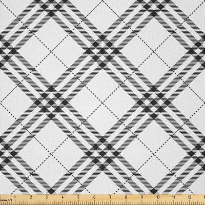ABAKUHAUS Geometrische Microvezelstof per meter, minimalistische mode, decoratieve ambachten Bekleding Textiel, 2M (230x200cm), Witzwart