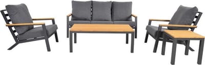 Lesli Living - Loungeset Donnan - aluminium - grijs