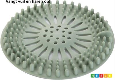 Heble® - "Groene Silicone Afvoerstop voor Keuken en Badkamer | Anti-Haar | Anti-Verstopping | Ontstopper | Gootsteen Zeef"