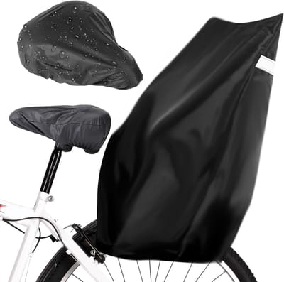 Regenhoes Kinderzitje - Fietsstoel Afdekking - Fietsen Beschermen - Universeel Waterdicht - 85 x 65 x 55 cm - Zwart