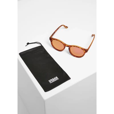Urban Classics - Sunglasses Sunrise UC brown leo/ros one size Zonnebril - Bruin/Roze