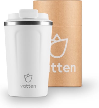 Vatten Thermosbeker - Koffiebeker - Travel Mug - Wit - 380ml - Theebeker - 3-Wandige Isolatie