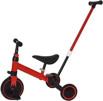 3-in-1 Loopfiets en Driewieler voor Kinderen 1-4 Jaar - In Hoogte Verstelbaar