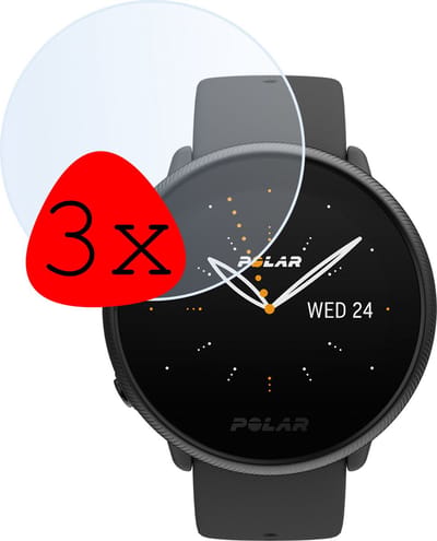 Screenprotector - 3 Stuks Geschikt voor Polar Ignite 2 - Extra Sterk - Tempered Glass - Gehard Glas - Beschermglas Screen Cover - Bescherm Protector voor Smartwatch