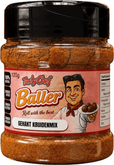 TastyChef Gehaktkruiden Zoutvrij - BALLER - 120 g