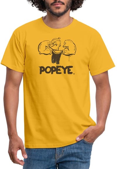 Popeye Fronsend Buigt Zijn Spieren T-Shirt Heren