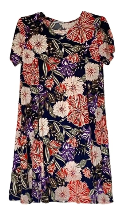 Elegante Zomerjurk / Jurk / Dress | Zwart-Paars - M