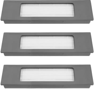 Dailygoods- Robotfilter 3 Stuks - Compatibel met Ecovacs Deebot Ozmo 920/950/T8/N8 Serie - Duurzaam Kunststof - Afmetingen 162x47mm - Verbeterde Luchtkwaliteit - Stofzuigerfilter