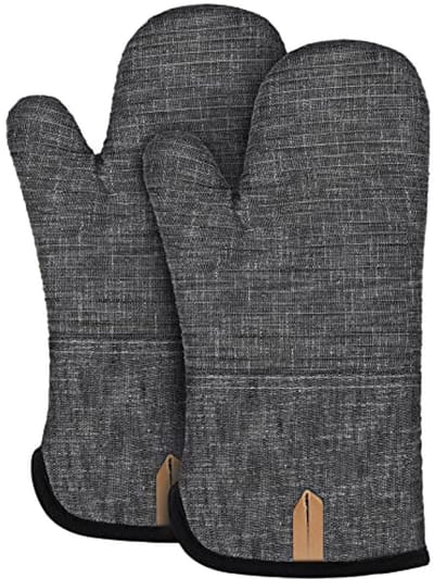 Hittebestendige Ovenhandschoenen - Extra Lange Bakhandschoenen voor Koken, Bakken en Grillen - Set van 2 - Grijs