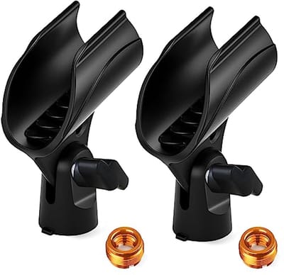 Universele Verstelbare Microfoon Clip met Schroef Adapter voor Microfoonstandaard
