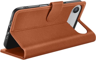 Zanae, Hoesje geschikt voor iPhone 17 Air - Wallet Case & Magneetsluiting, Bruin