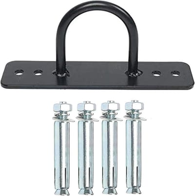 Battle Rope Anker Kit - Fitness Hanger - Kracht Training - Stabiel Metalen Frame - 20 cm - Zwart
