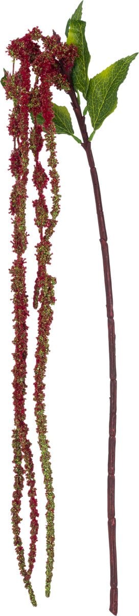 Easyplants | Kunstbloem Amaranthus 122 cm wijnrood | Zijde | Nepbloemen | rood | Onderhoudsvrij | Kant-en-klaar