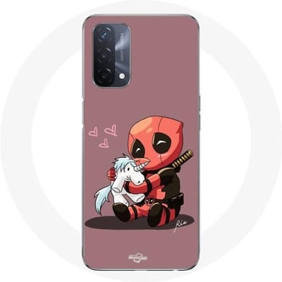 Oppo A93 5G Baby Deadpool-hoesje met eenhoorn