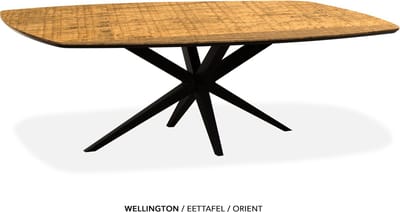 Maxfurn - Deens ovale eettafel 160x92cm met verjongde rand | Zeer krasvast | Kleur: Orient