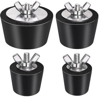 Rubberen Zwembadstopper - 4 Stuks - Zwembad Filter Afvoer Plug - Met Roestvrijstalen Schroeven - Winterstoppels Voor Zwembad-Mondstuk - Zwembadwinterafsluitingspluggen - Geschikt Voor Inbouw- En Bovengrondse Zwembaden