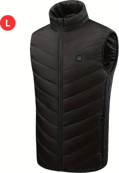 Livano Heated Vest - Verwarmde Bodywarmer - Elektrische Bodywarmer - Jas - Oplaadbaar - Dames - Maat L - Zwart