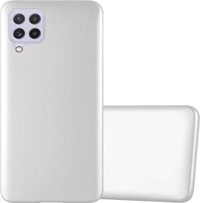 Cadorabo Hoesje geschikt voor Samsung Galaxy A22 4G / M22 / M32 4G in METALLIC ZILVER - Beschermhoes gemaakt van flexibel TPU silicone Case Cover
