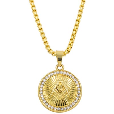 Nieuwe Europese en Amerikaanse Diamant Gezette Letter Ring Diamant Heren Hip Hop Ketting Neutraal beige