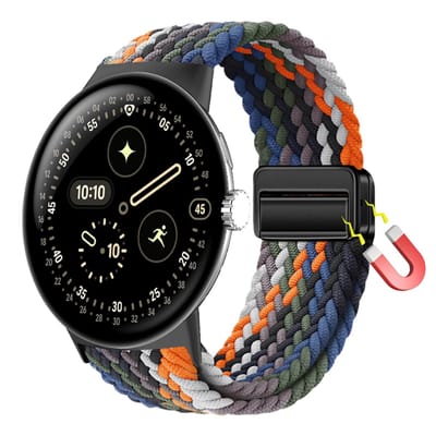 Dailygoods- Horlogeband - Verstelbare Nylon Armband - Compatibel met Google Pixel Watch 4/3 - Magnetische Sluiting - Lichtgewicht - Duurzaam Materiaal - Smartwatchband