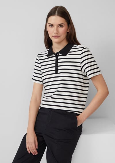 s.Oliver - female - Kort poloshirt van katoen piqué