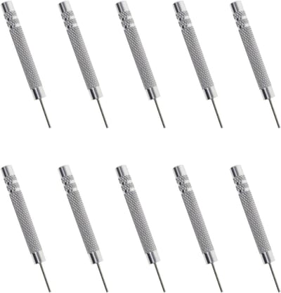 Pack van 10 metalen horlogeband verwijdertools, herbruikbaar, ideaal voor het vervangen van horlogebanden en riemen, horlogeaccessoires en gereedschap