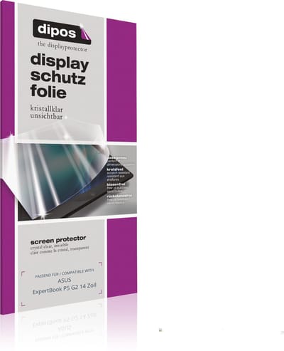 dipos – 2x Beschermfolie geschikt voor ASUS ExpertBook P5 G2 14 Zoll | Krasbestendige & heldere Screenprotector Ultra-Thin