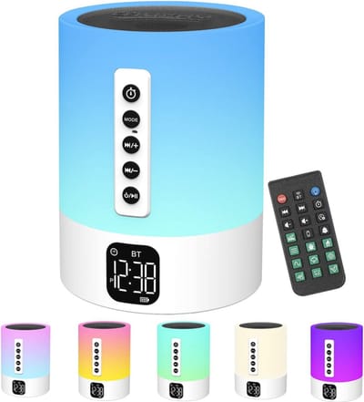 Multifunctionele Bluetooth-luidspreker 5-in-1 met Licht en Witte Geluidsmachine - Perfect als Geschenk voor Kinderen en Volwassenen