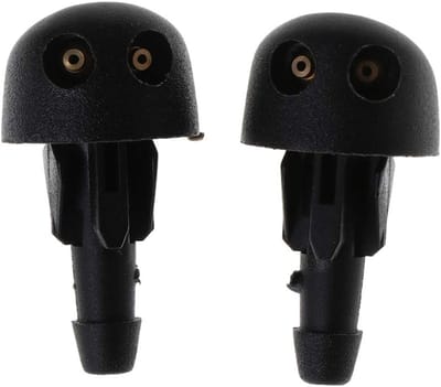 Ruitensproeiermondstuk Set - Voorruit Nozzles - Heldere Zichtbaarheid - Directe Vervanging - 2 Stuks - Zwart