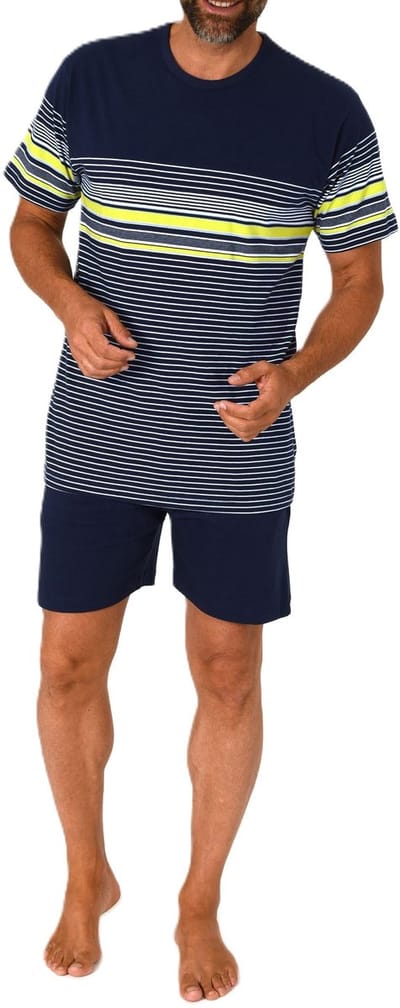 Lange Normann herenpyjama in een elegante gestreepte look