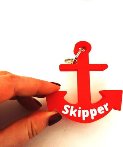 'Skipper' anker sleutelhanger, perfect cadeau voor bootliefhebbers, drijvende sleutelhanger voor sleutels en accessoires
