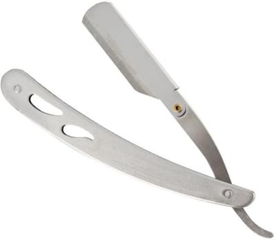RVS Klassiek scheermes Unisex | Klap Scheermes | Open Scheermes | Cut Throat Scheermes | Barbiersmes | Shavette | Kappers mes | Klapmes
